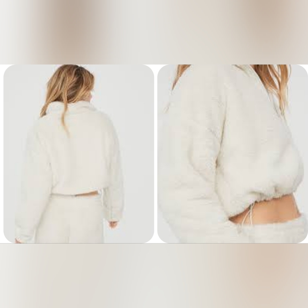 Offline By Aerie Cropped Sherpa Sweatshirt / Jacket | Size XS - Picture 2 of 8